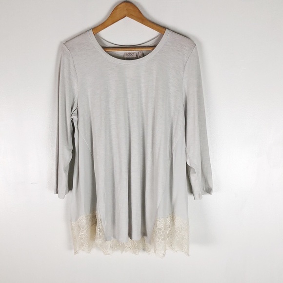 Logo Cotton Top Lace Back Panel -Breeze Sz L
